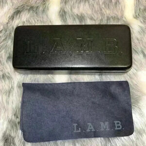 L.A.M.B. glasses case, black leather, hard case, LAMB, Gwen Stefani, GUC